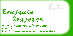 benjamin krajczar business card