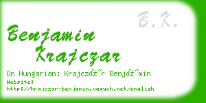 benjamin krajczar business card